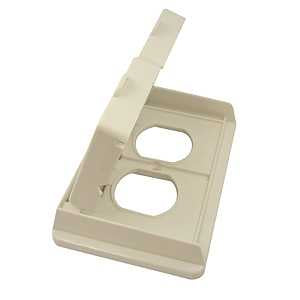 COVER RECEPTACLE WHITE 1-G DUPLEX
