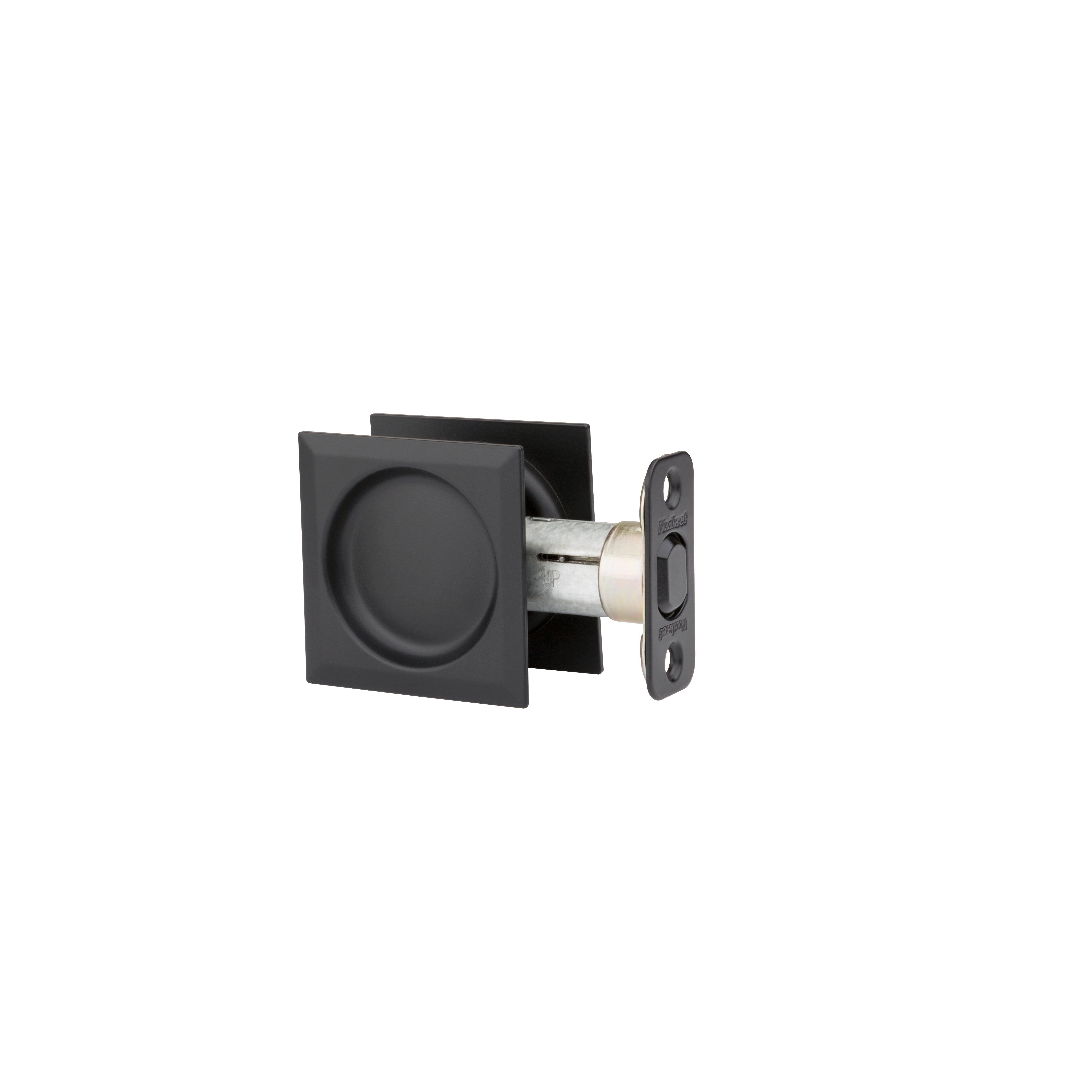 Contemporary Pocket Door Lock- Passage, Black Weiser Pocket Door Lock