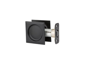 Contemporary Pocket Door Lock- Passage, Black Weiser Pocket Door Lock