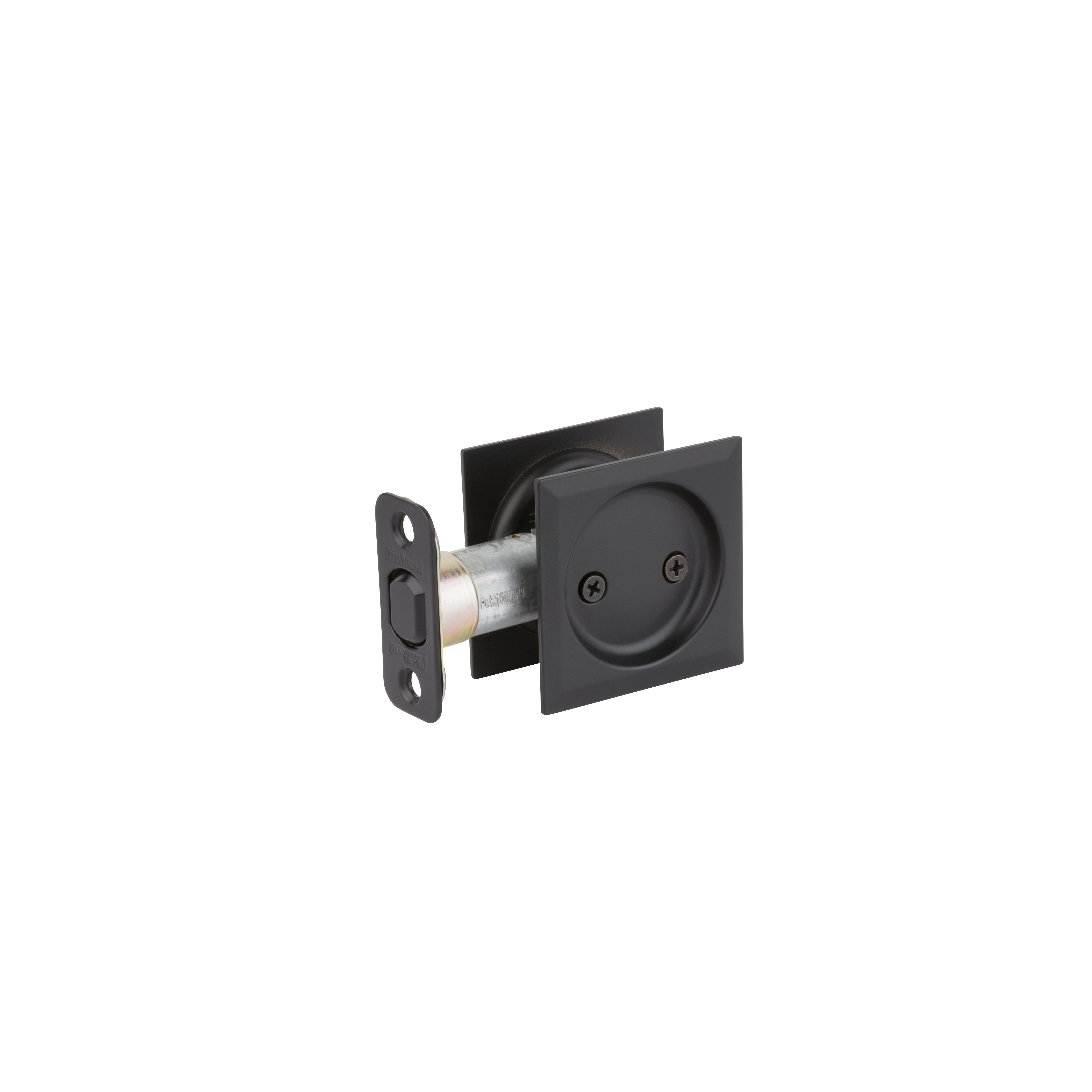 Contemporary Pocket Door Lock- Passage, Black Weiser Pocket Door Lock