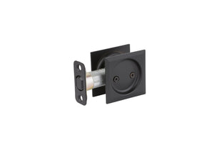 Contemporary Pocket Door Lock- Passage, Black Weiser Pocket Door Lock