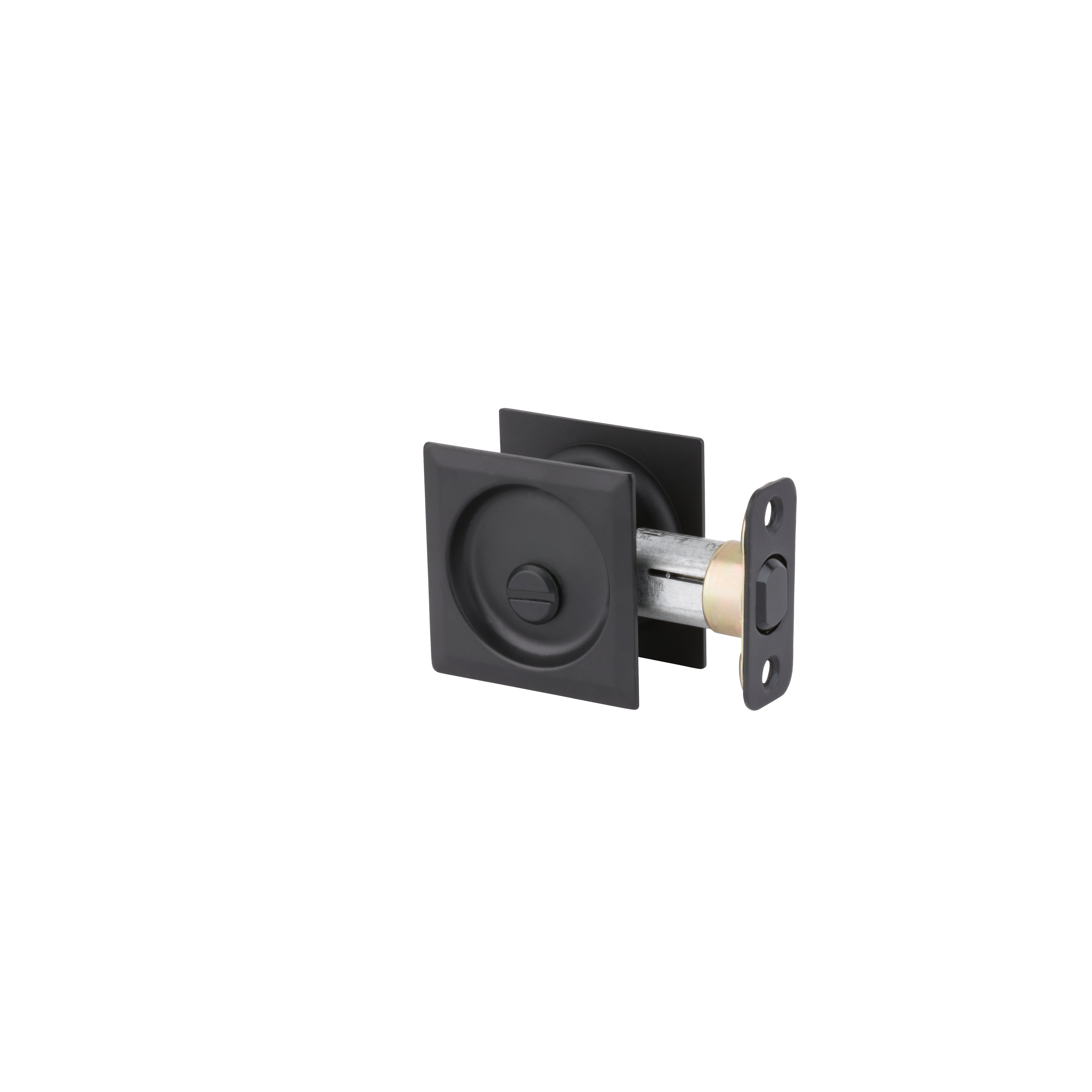 Contemporary Pocket Door Lock- Privacy, Black Weiser Pocket Door Lock