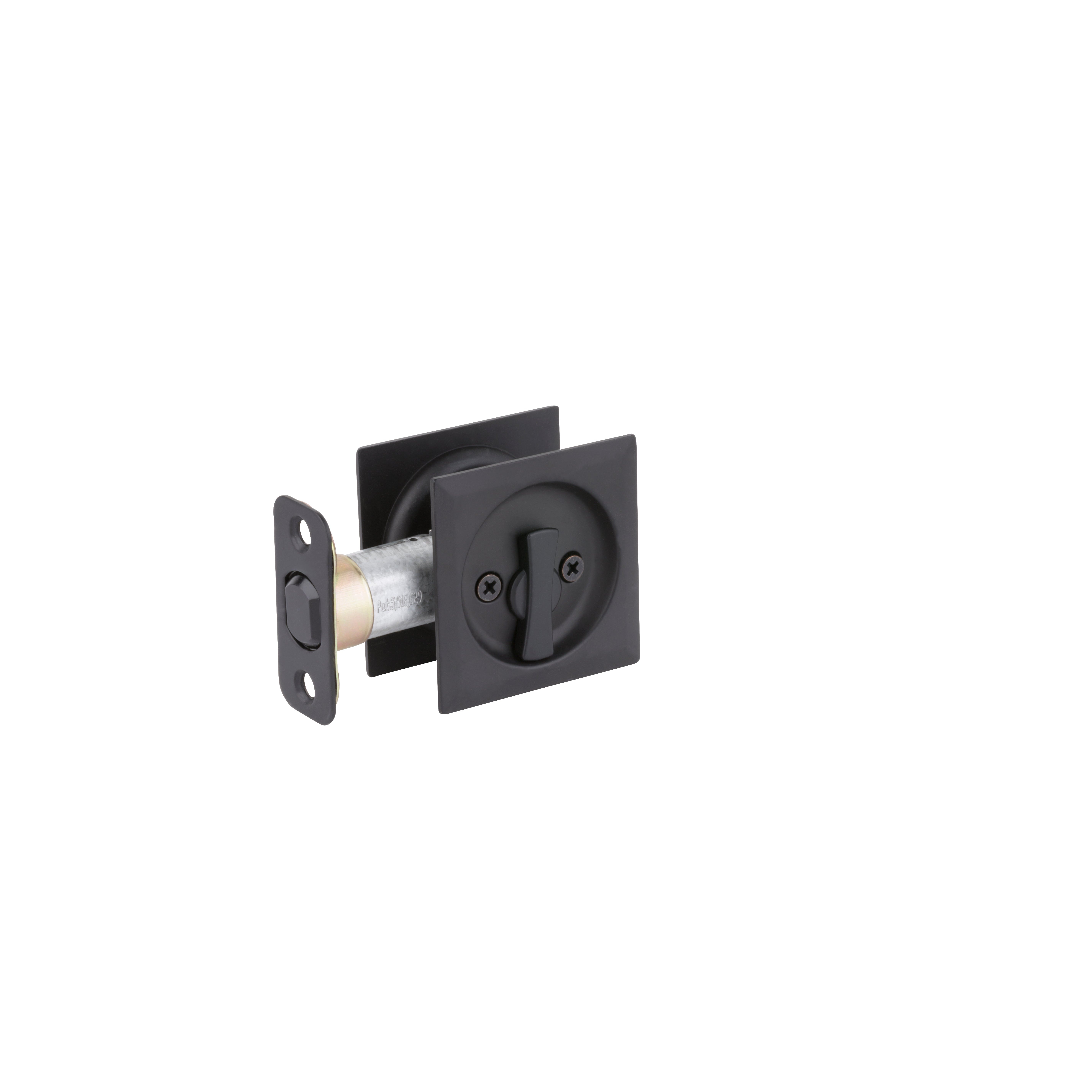 Contemporary Pocket Door Lock- Privacy, Black Weiser Pocket Door Lock
