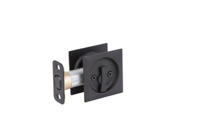 Contemporary Pocket Door Lock- Privacy, Black Weiser Pocket Door Lock
