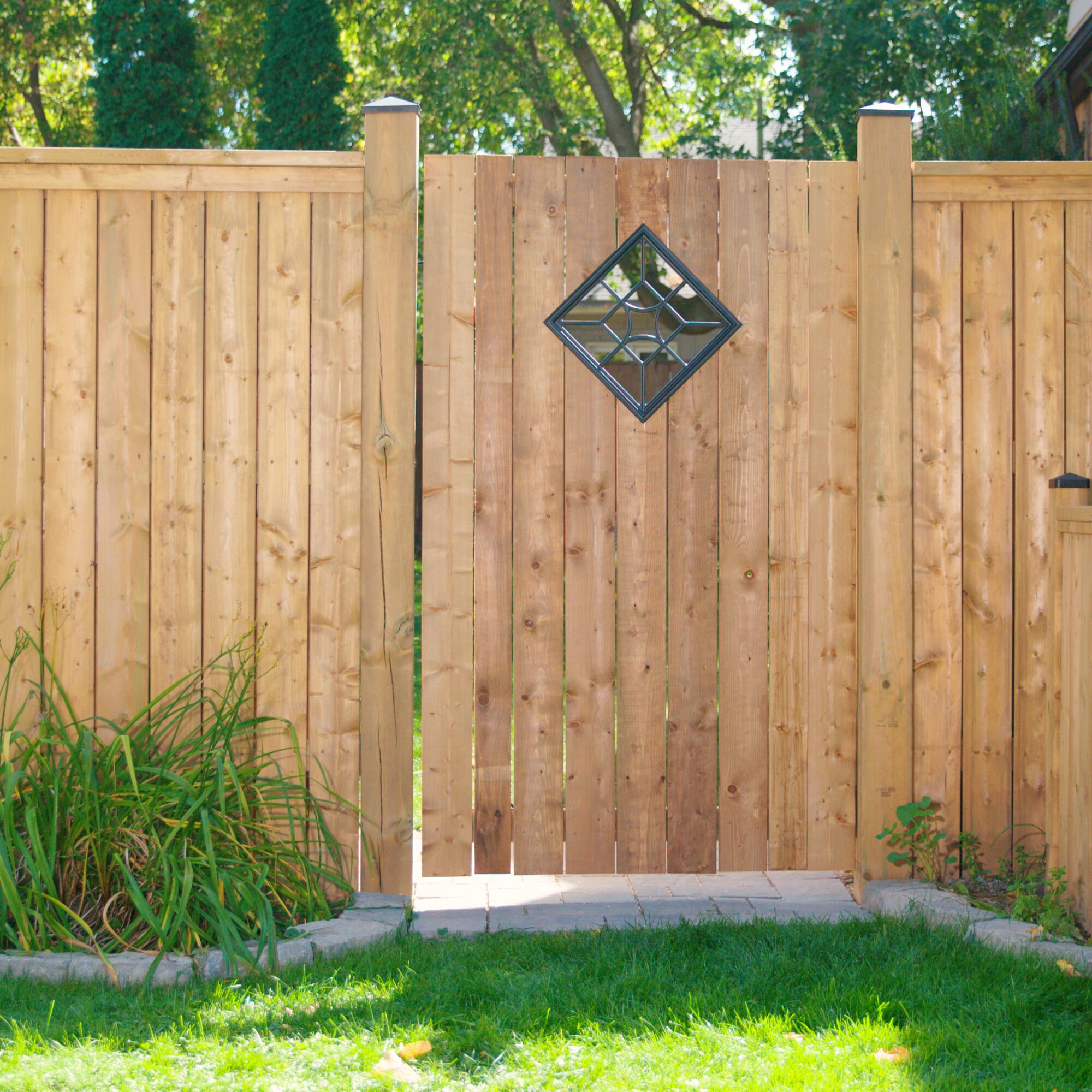 15"x15" Square/Diamond Black Cast Aluminum Fence & Gate Insert
