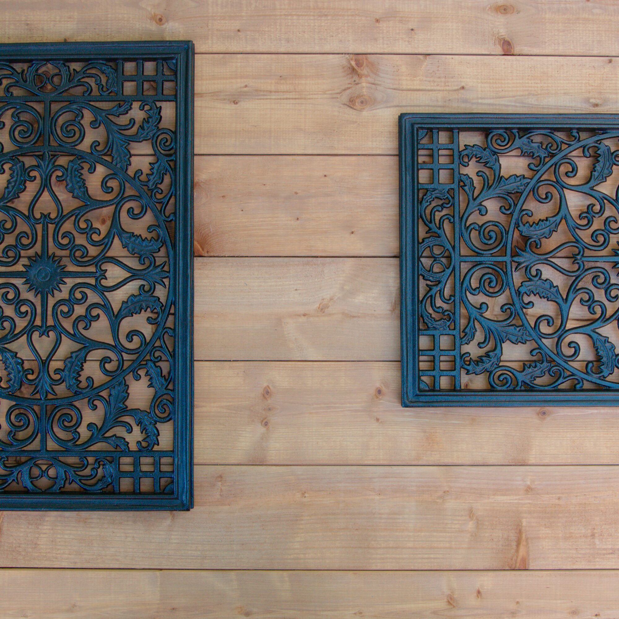 15"x24" Rectangular Black Cast Aluminum Fence & Gate Insert