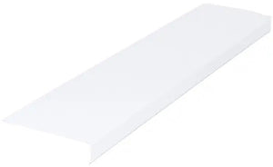 ALUMINUM 8" FASCIA RIBBED FACE 9'10" WHITE