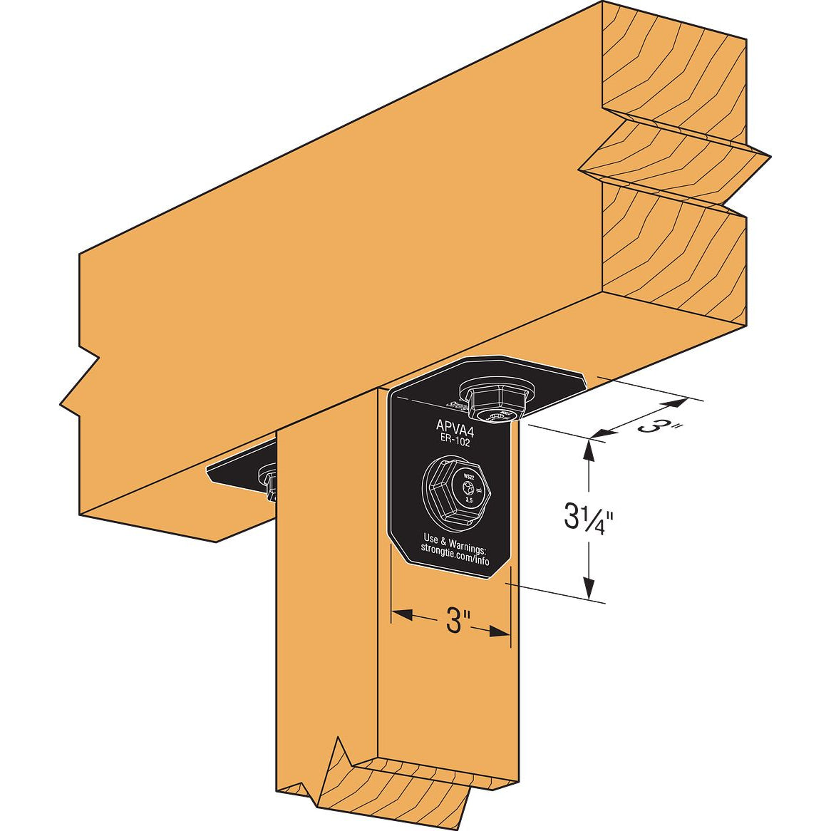 Ornamental 90° Angle for 4x Lumber