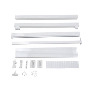 48" Straight Picket Gate Package, White (For 42")