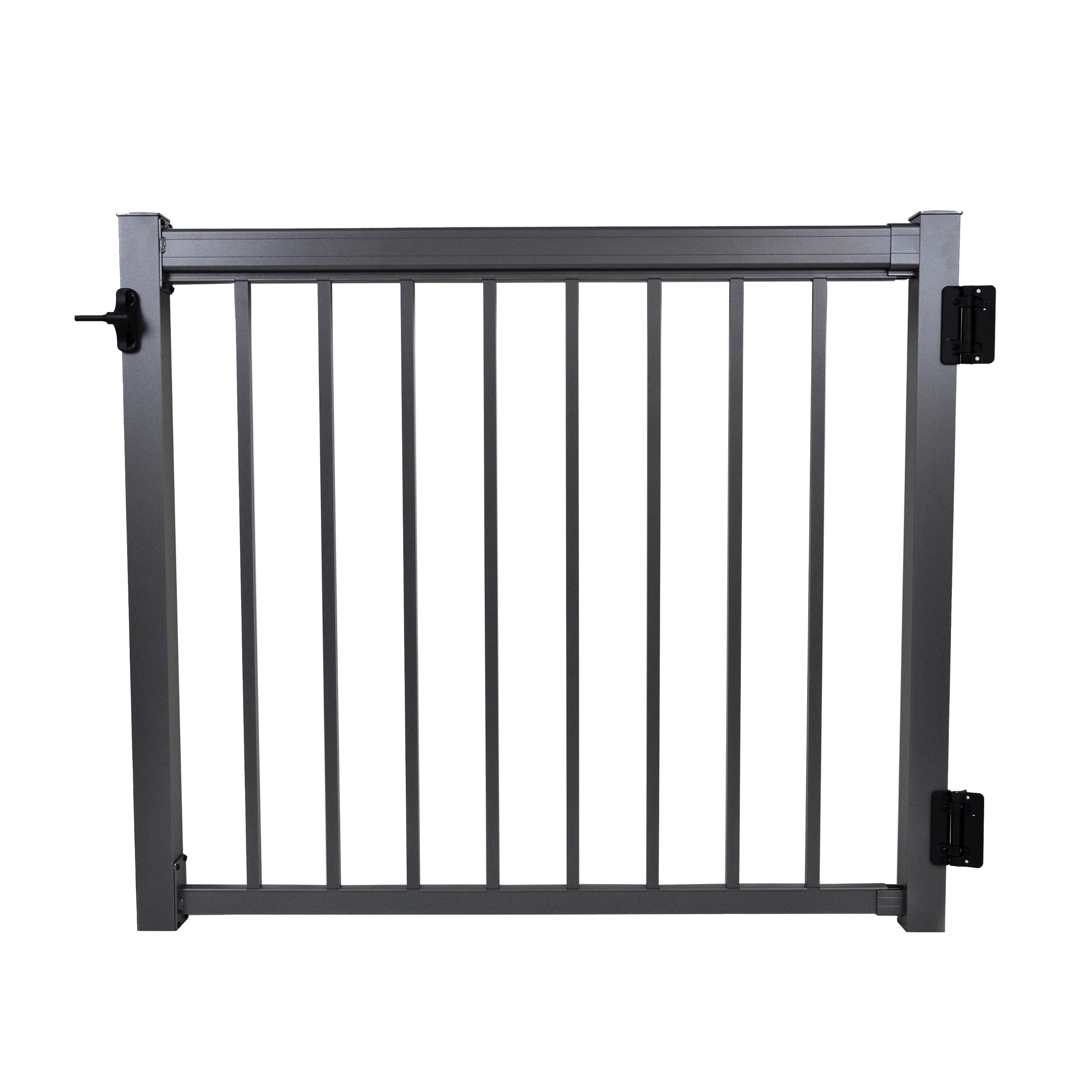 Regal 48" Gate Package With Straight Pickets, Titanium Slate