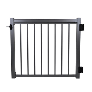 Regal 48" Gate Package With Straight Pickets, Titanium Slate