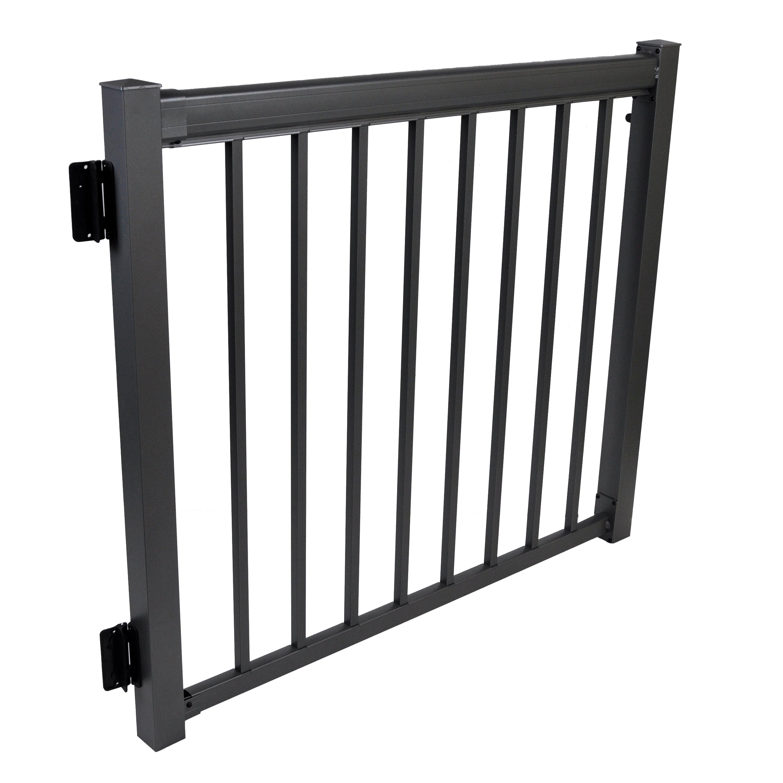 Regal 48" Gate Package With Straight Pickets, Titanium Slate