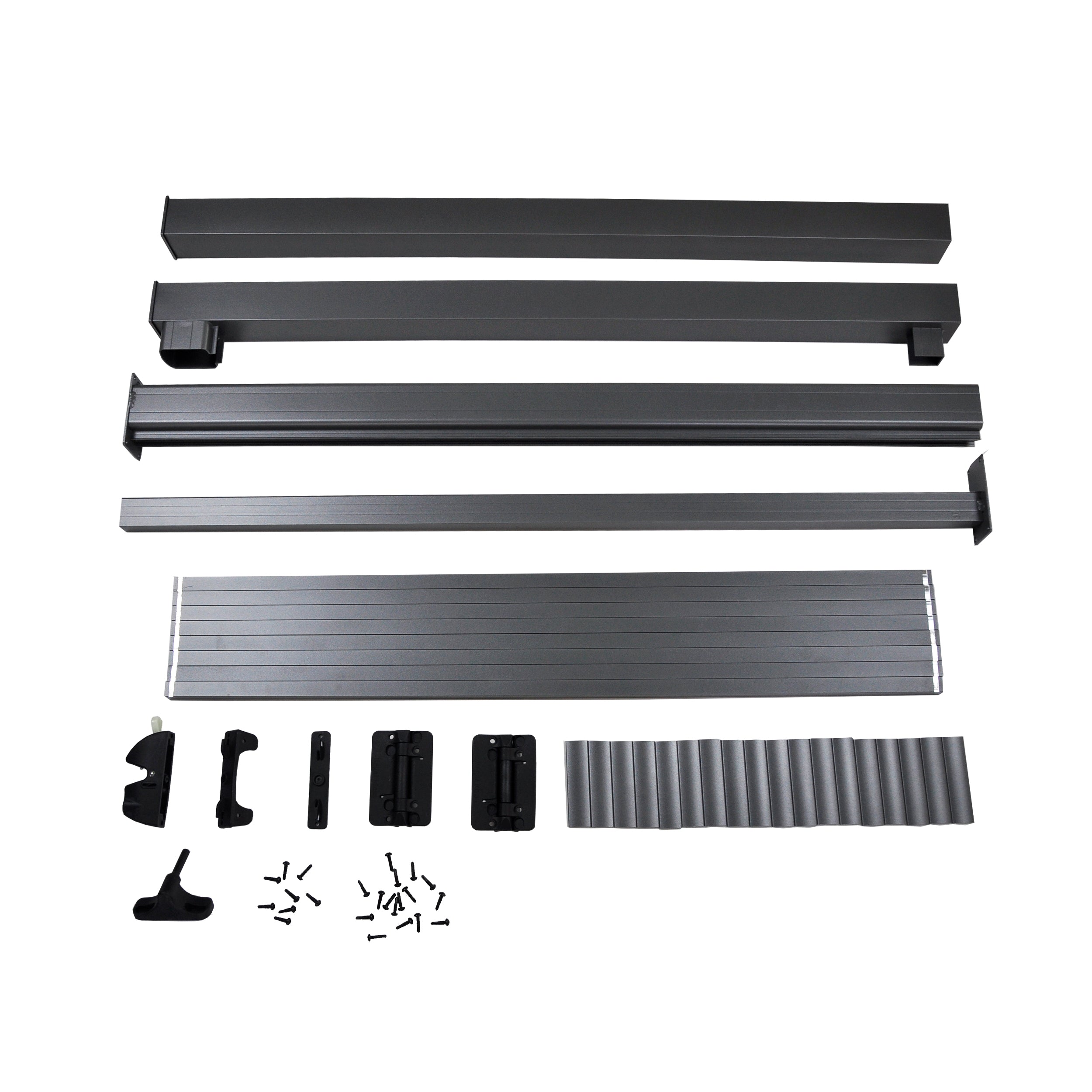 Regal 48" Gate Package With Straight Pickets, Titanium Slate