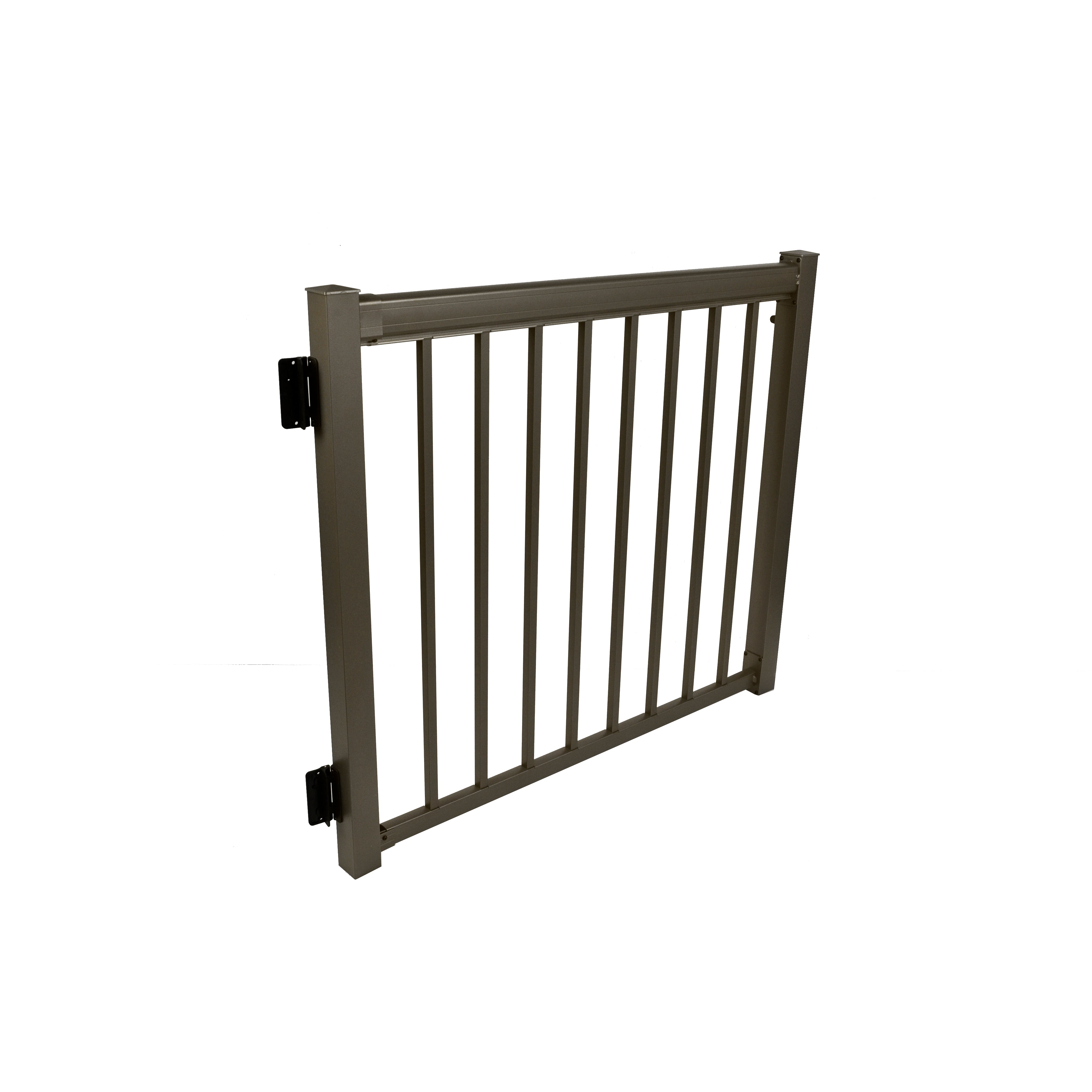 48" Straight Picket Gate Package, Bronze (For 42")