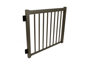 48" Straight Picket Gate Package, Bronze (For 42")