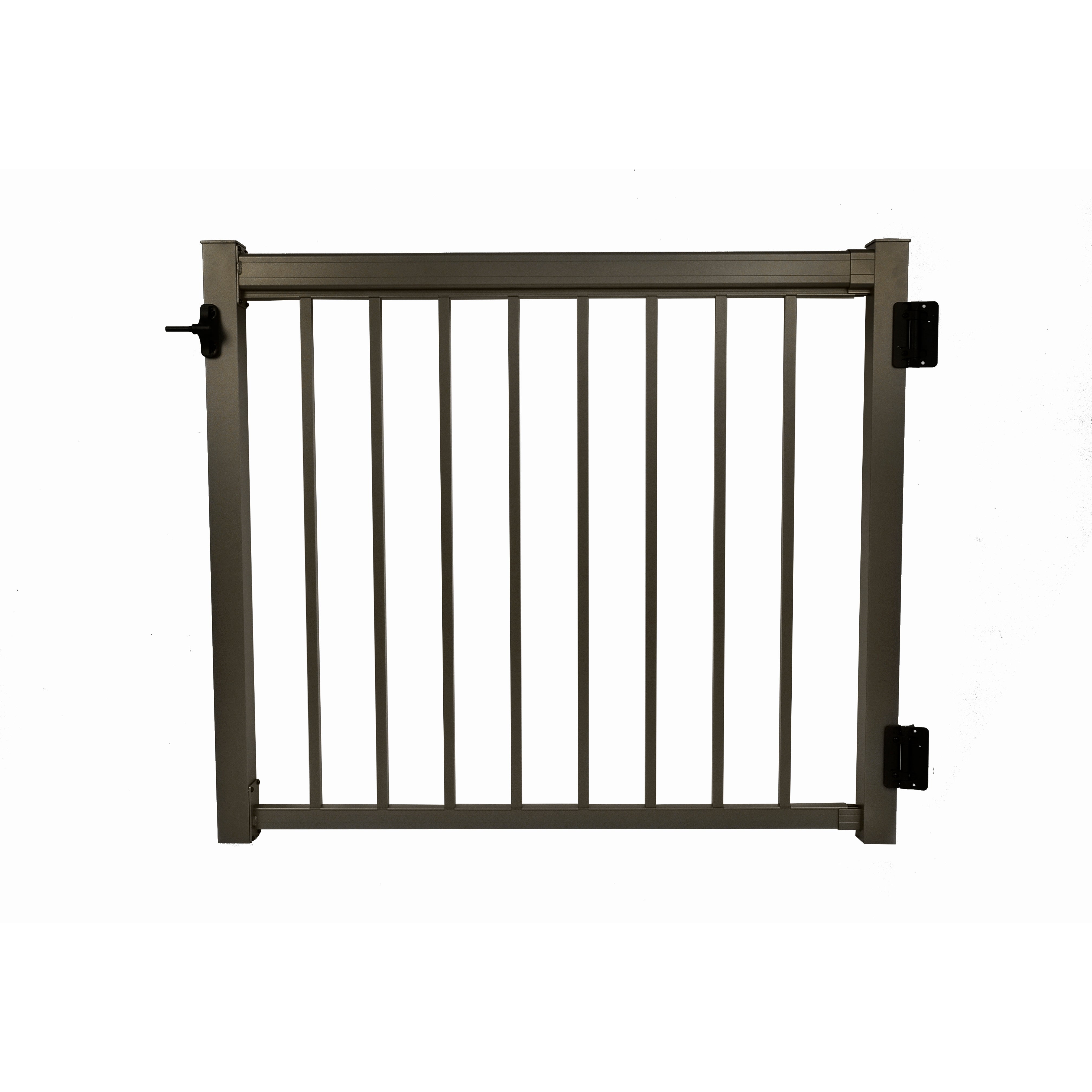 48" Straight Picket Gate Package, Bronze (For 42")