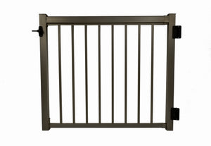 48" Straight Picket Gate Package, Bronze (For 42")