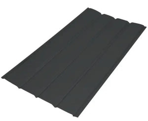 ALUMINUM 16" 4-PANEL SOFFIT PLAIN 3 SQFT/BOX BLACK