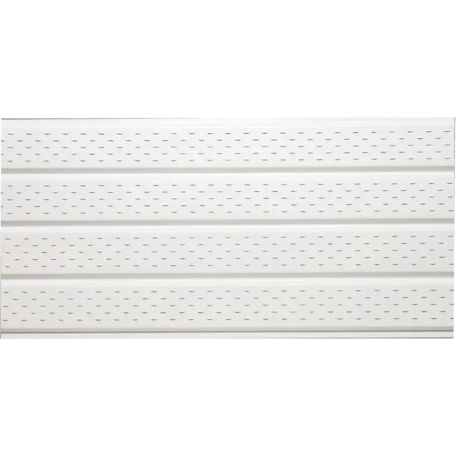 16" Aluminum 4-Panel Soffit-Vented, White