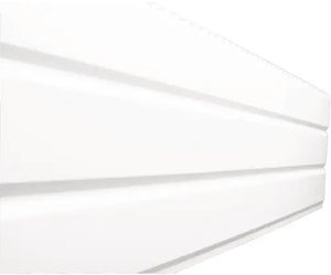 ALUMINUM 18" 3-PANEL SOFFIT CROSS PLAIN 10' WHITE