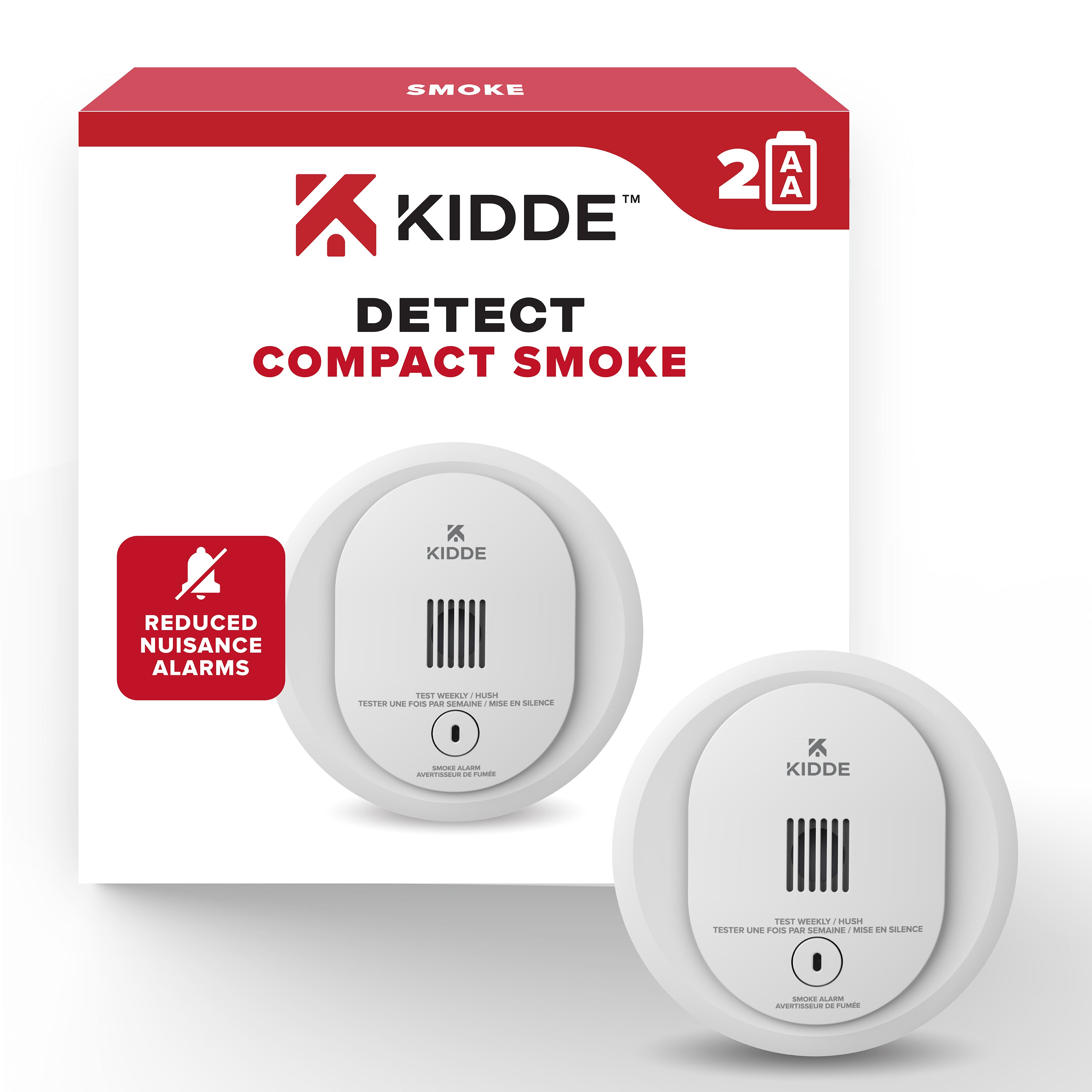 Kidde Compact Smoke Alarm - Battery Operated