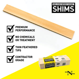 12" Wood Shims Contractor Grade (42/Pack)