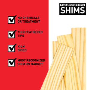 8" Pine Shims (12/Pack)