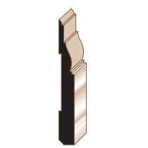 11/16” X 7 1/4” Poplar Ornamental Baseboard