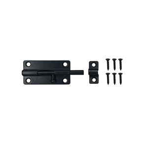 Nuvo Iron 4" Heavy Duty Barrel Slide Bolt Lock, Black