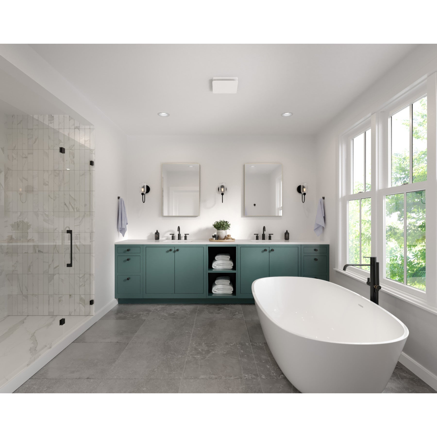 Broan-NuTone® Roomside Series 80 CFM 1.5 Sones Ventilation Fan ENERGY STAR® Broan Bathroom Fan