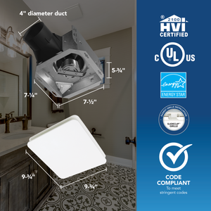 Broan-NuTone® Roomside Series 80 CFM 1.5 Sones Ventilation Fan ENERGY STAR® Broan Bathroom Fan