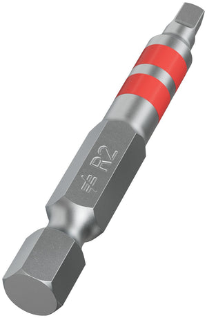 #2 Square 2″ Power Bit by Simpson Strong-Tie with red color-coded rings and R2 stamped on the industrial-grade hex shank.