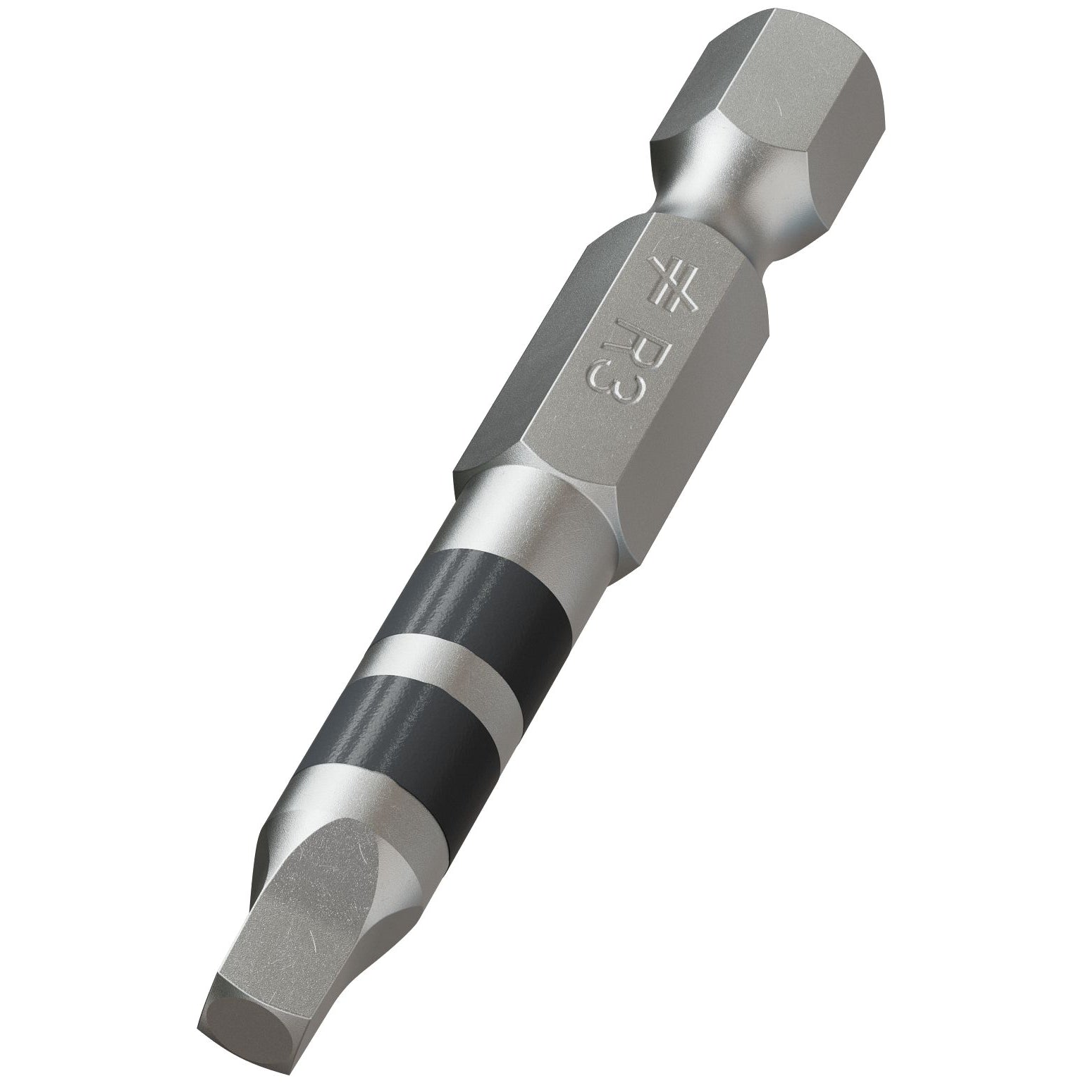 Simpson Strong-Tie #3 Square 2″ Power Bit with a hexagonal shank marked R3.
