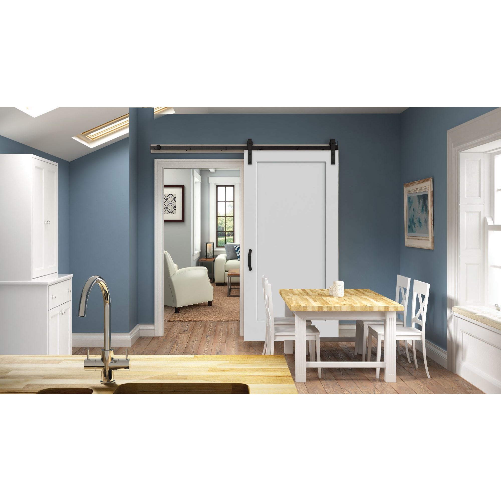 24"X80"X1-3/4" Madison 1-Panel Recessed Solid Core