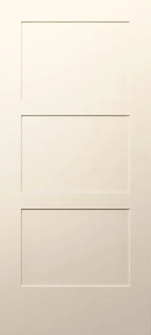 32"x80" Birkdale 3-Panel Recessed Slab Door