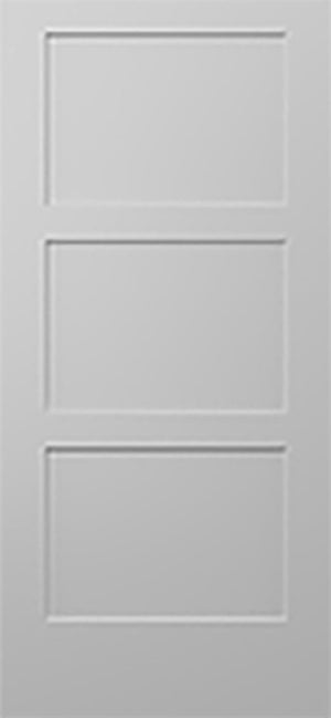 24"X80"X1-3/8" Birkdale 3-Panel Recessed Solid Core