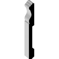 1/2"x5-1/4"x8' Primed MDF Colonial Baseboard
