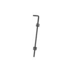 18" Galvanized Steel Cane Bolt, Black