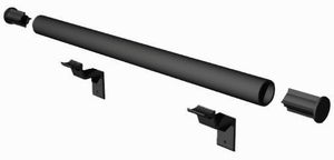 6' Century Pipe Handrail Kit, Textured Black