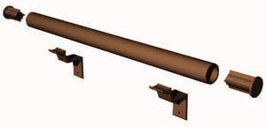 6' Century Pipe Handrail Kit, Lakeside Copper