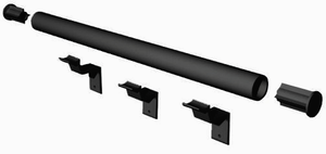 8' Century Pipe Handrail Kit, Textured Black