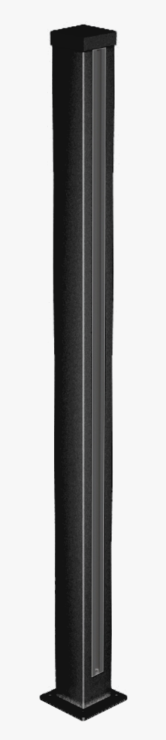 42" Century Scenic Line Post, Textured Black