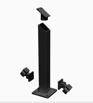 Century Stair Line Post, Textured Black