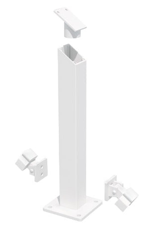 Century Stair Line Post, White