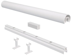 10' Century Top & Bottom Rail for 5/8" Picket, White