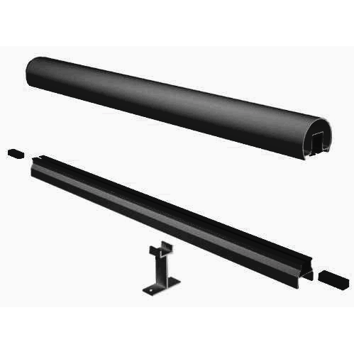 Century, TBRG6 - 6' Top and Bottom Rail for 5mm Glass , Textured Black