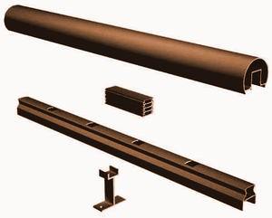 6' Century Top & Bottom Rail for 5/8" Stair Picket, Lakeside Copper