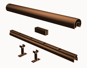 8' Century Top & Bottom Rail for 5/8" Stair Picket, Lakeside Copper