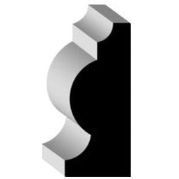 3/4”x1-3/4” Primed MDF Harbour Base/Cap