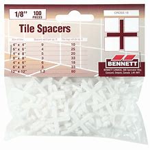 CERAMIC TILE SPACERS 1/8" 100/BAG